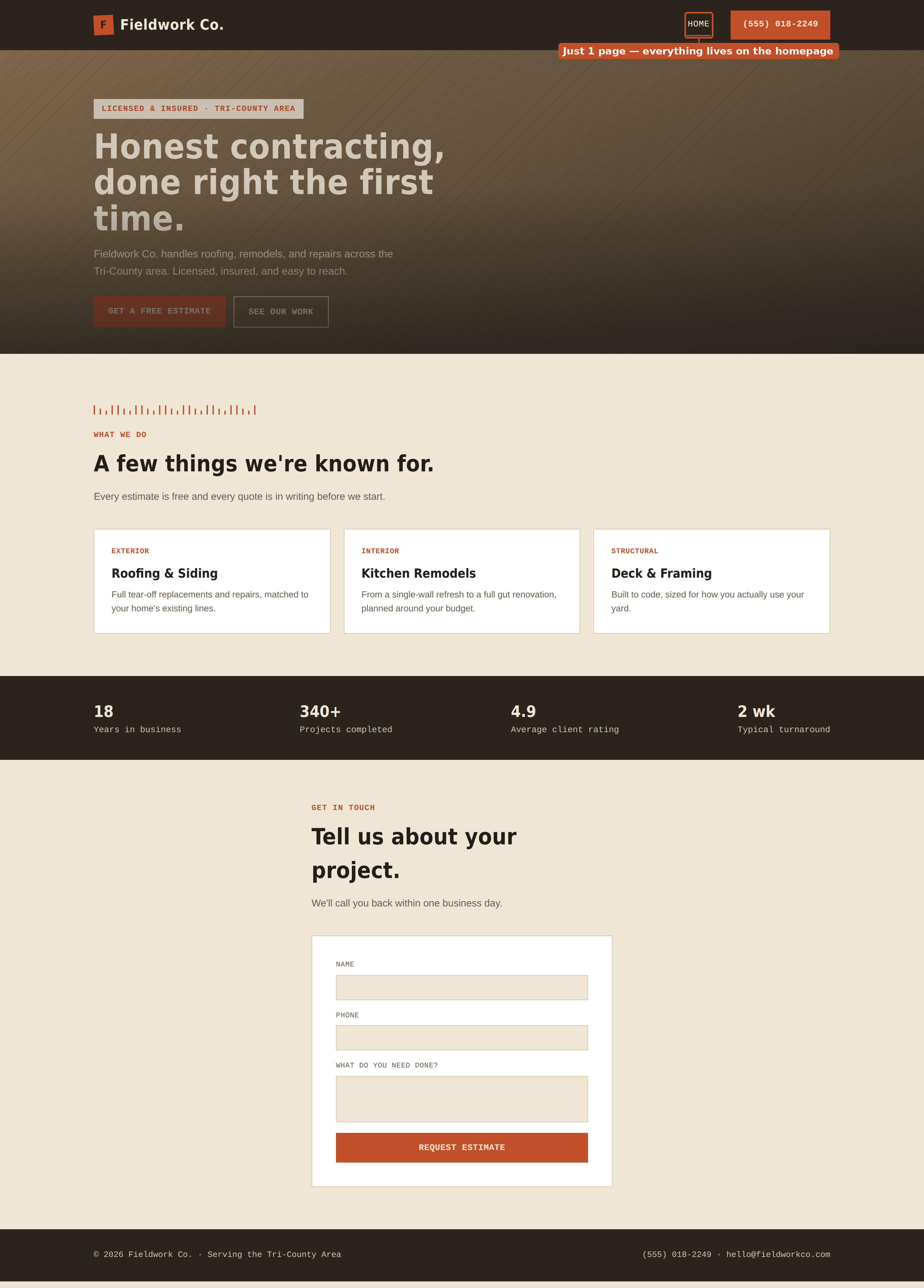 Starter tier example site